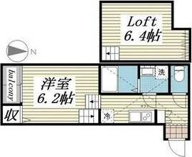 CHARME新守山(1K/1階)の間取り写真