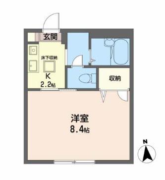 フレグランス目黒(1K/1階)の間取り写真