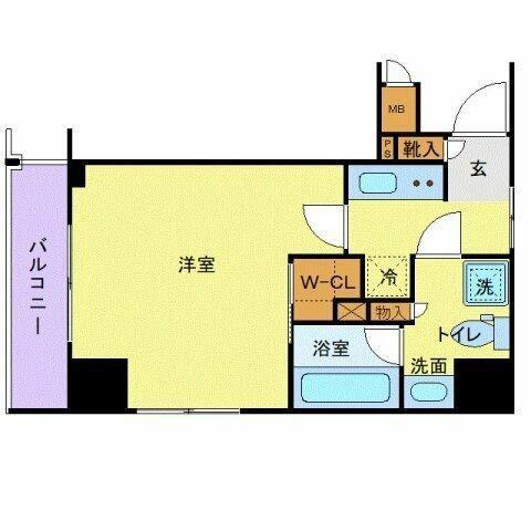 オルタナ銀座(1K/5階)の間取り写真