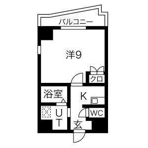アイン橘(1K/2階)の間取り写真