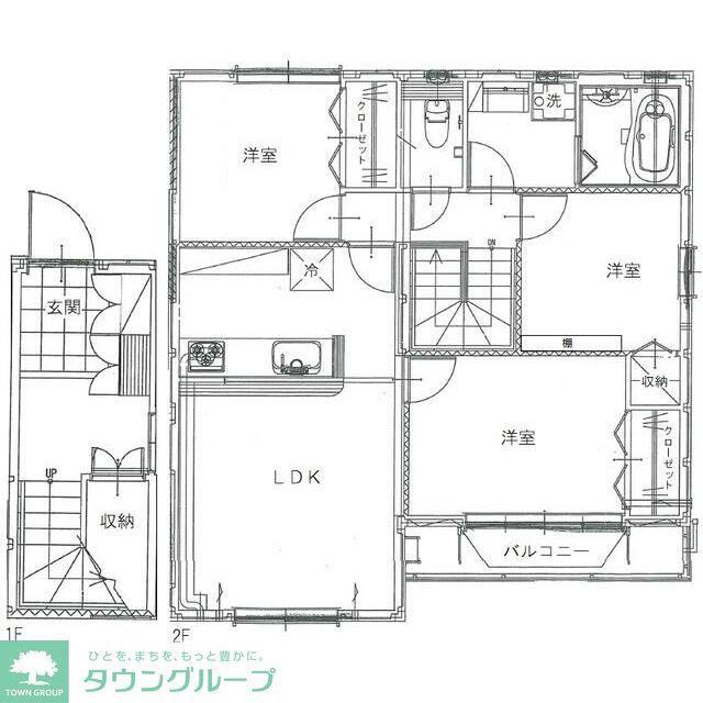 パインフィールド(3LDK/2階)の間取り写真