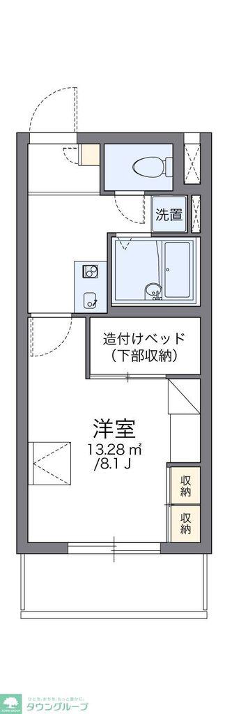 レオパレスエトワール(1K/4階)の間取り写真