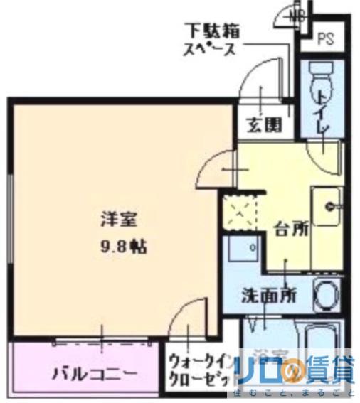 フジパレス淀川ウエスト(1K/2階)の間取り写真