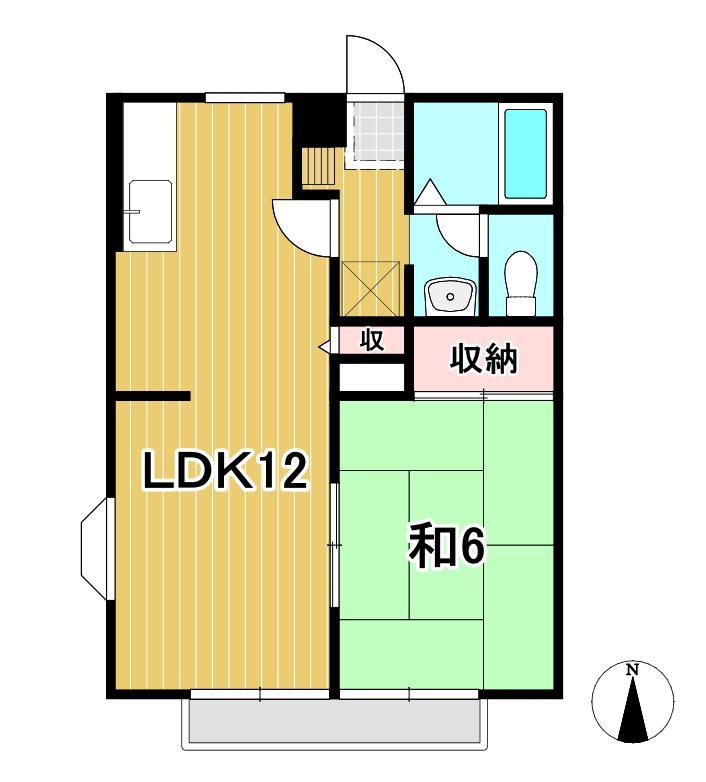 メゾンシャルマン(1LDK/1階)の間取り写真