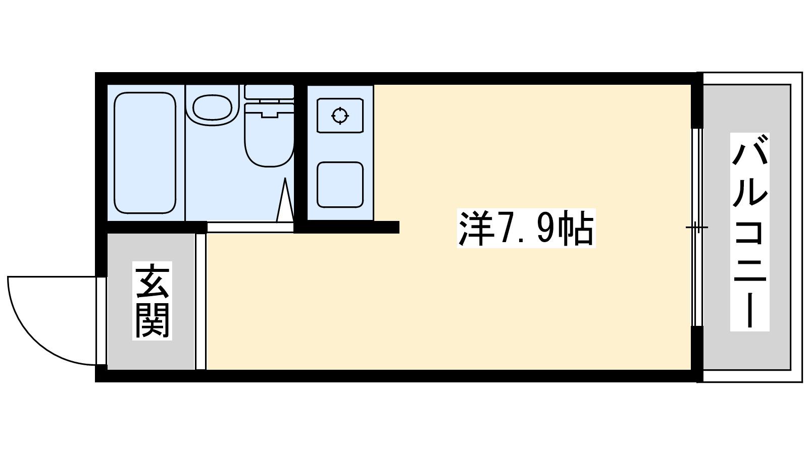豊崎パークハイツ(ワンルーム/4階)の間取り写真