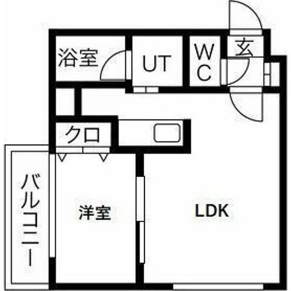 クィーンズフォレスト中島公園(1LDK/4階)の間取り写真