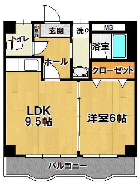 LA GRAND SIX(1LDK/2階)の間取り写真