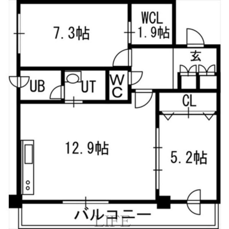 SーFORT豊平三条(2LDK/5階)の間取り写真