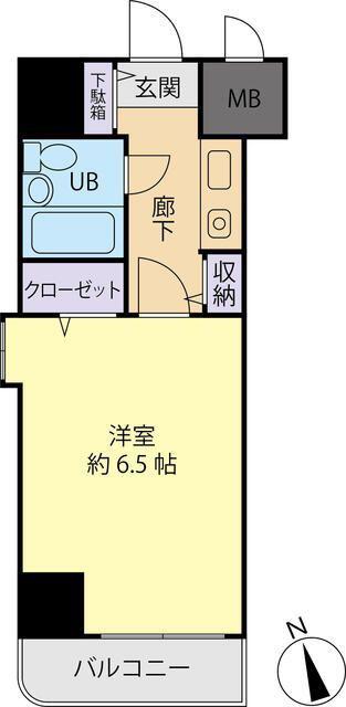 ライオンズマンション御徒町第5(1K/3階)の間取り写真