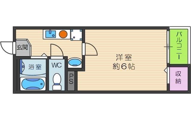 LEFIELD(1K/4階)の間取り写真