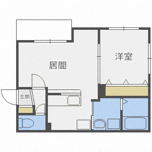 モルティーニ宮の森(1LDK/2階)の間取り写真