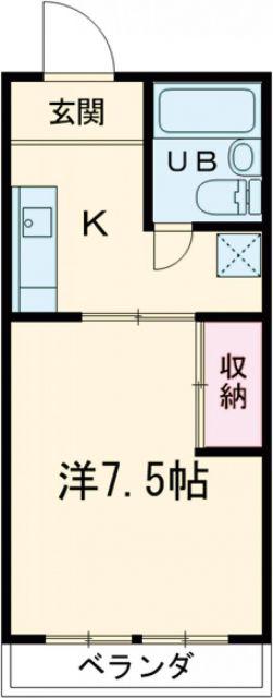 グランコート姫子 B棟(1K/4階)の間取り写真