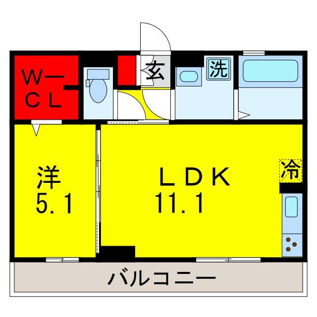 プリメーラ(1LDK/1階)の間取り写真