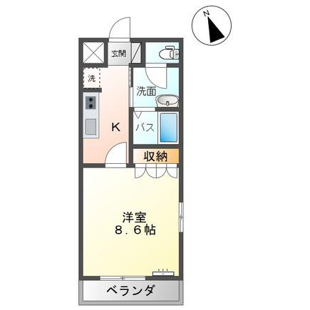 プレシャス(1K/2階)の間取り写真