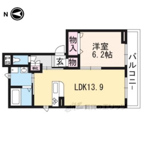 LACASABREZZA(1LDK/1階)の間取り写真