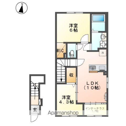 JR日豊本線 宮崎駅 バス乗車時間:15分 最寄りバス停で下車 徒歩6分 2階建 新築(2LDK/2階)の間取り写真
