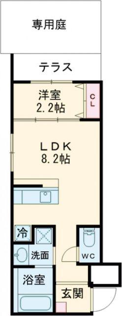 リアコート千里丘2ノース(1LDK/1階)の間取り写真
