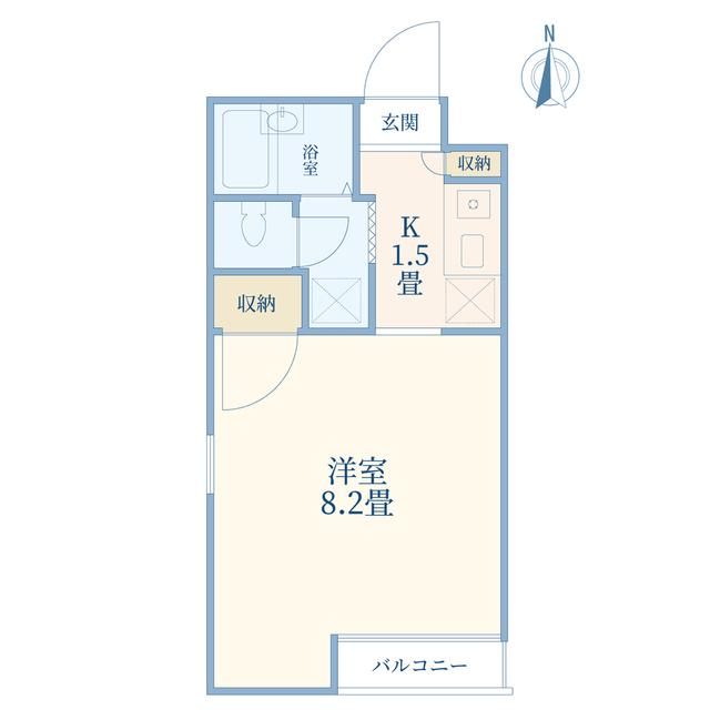 CASA-Y(1K/2階)の間取り写真