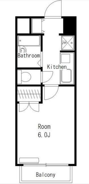 シティクレスト元住吉(1K/2階)の間取り写真