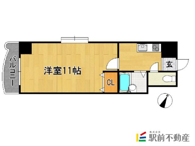NO31 G-PROJECT天神(1K/5階)の間取り写真