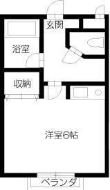 エクセレントソフィア(ワンルーム/2階)の間取り写真