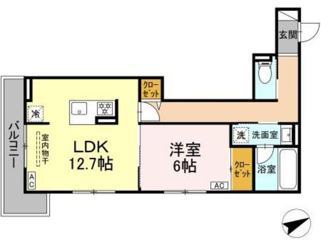 SISU(1LDK/3階)の間取り写真