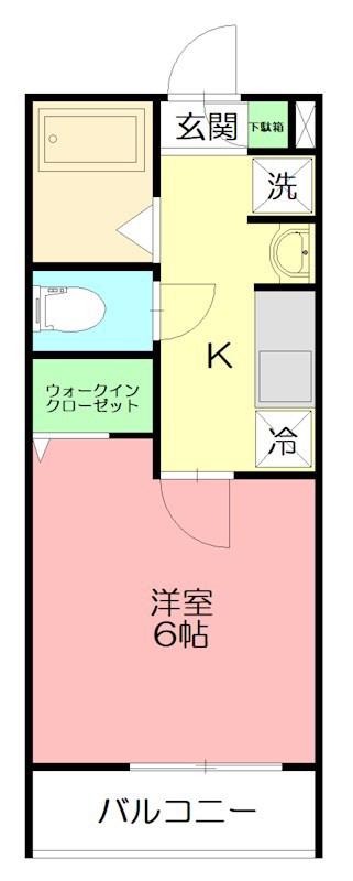 ファイブスター東海A棟(1K/1階)の間取り写真