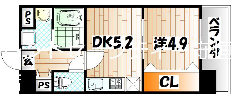 VOLUME.5(1DK/3階)の間取り写真