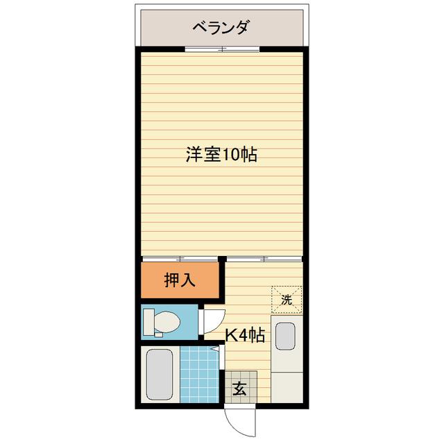 メゾンドール(1K/1階)の間取り写真