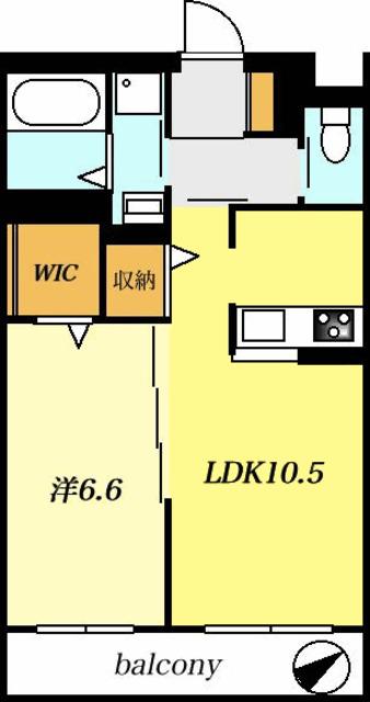 SHAMAISON メープルヒルズガーデン(1LDK/1階)の間取り写真