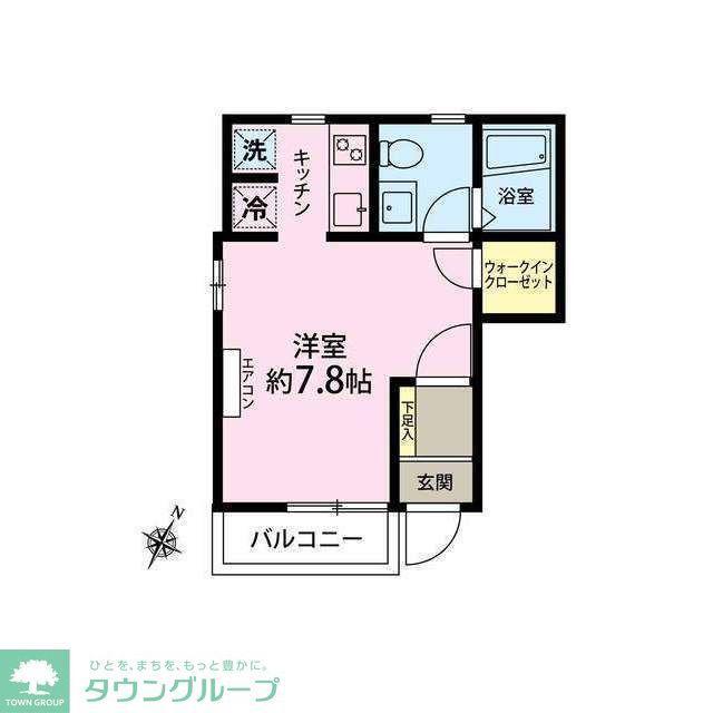 Mアパートメント(ワンルーム/1階)の間取り写真