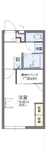レオパレスルミエール(1K/1階)の間取り写真