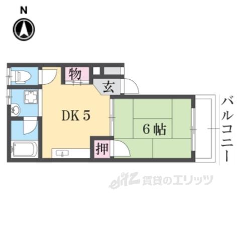 ルミエール明日香(1DK/3階)の間取り写真