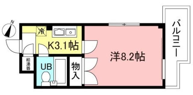 Y&Eパレス(1K/4階)の間取り写真