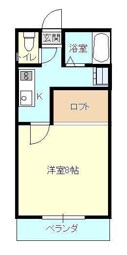 サントロペ(1K/1階)の間取り写真