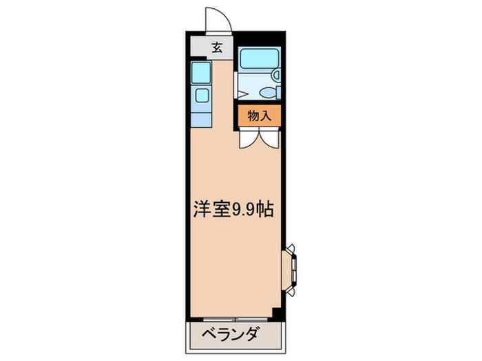 芳伊第二ビル(ワンルーム/4階)の間取り写真