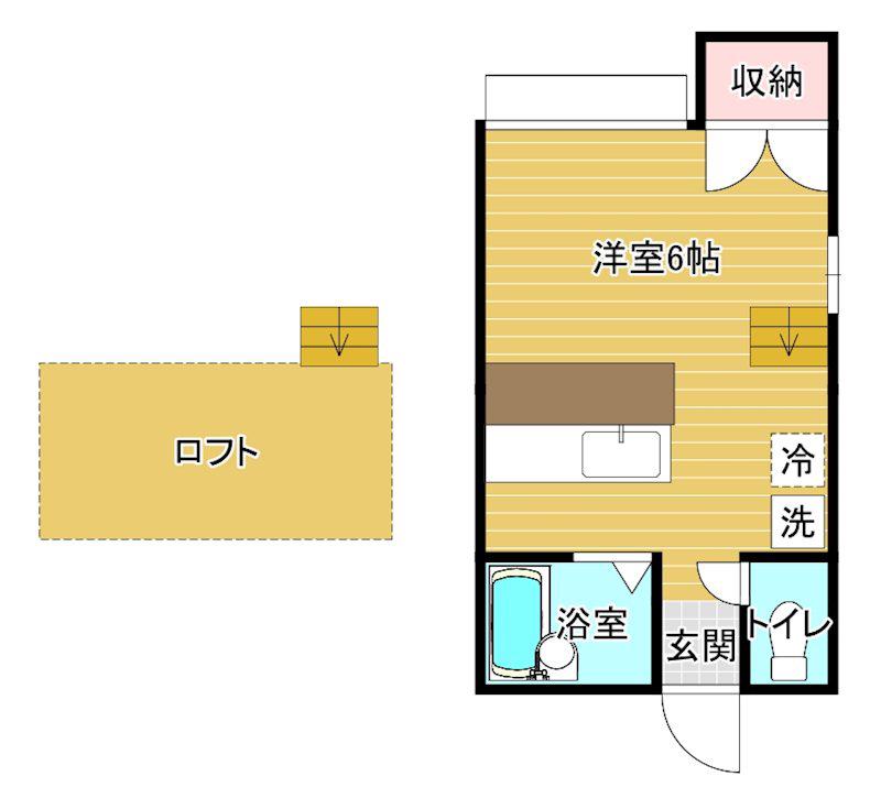 大志館II(ワンルーム/2階)の間取り写真