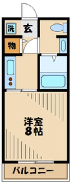 KSPマンション(1K/1階)の間取り写真