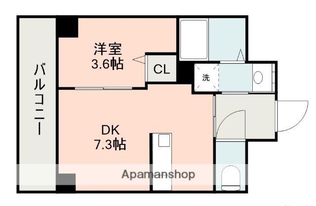 ピネータ天保山(1DK/3階)の間取り写真