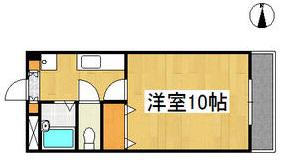 ジュネス沖新(1K/4階)の間取り写真