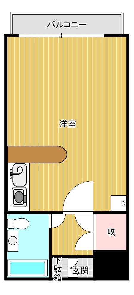 グレース御井(ワンルーム/1階)の間取り写真
