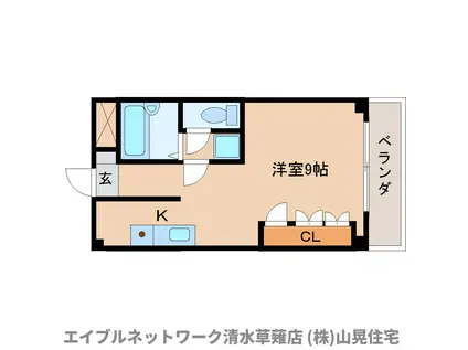 ブルーワンマンション(ワンルーム/3階)の間取り写真