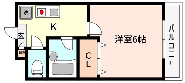 シティーズ住吉(1K/3階)の間取り写真