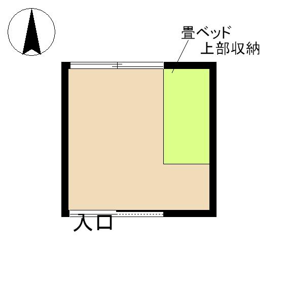 フラワーホーム(ワンルーム/2階)の間取り写真