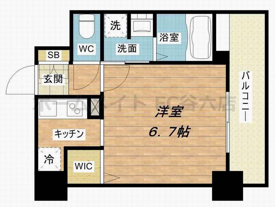 ララプレイス ザ・京橋ステラ(1K/5階)の間取り写真