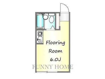 グリーンプラザ経堂(ワンルーム/2階)の間取り写真