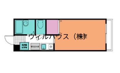 メゾン北花田(ワンルーム/3階)の間取り写真