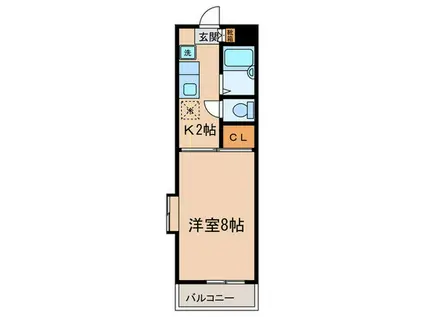 グレイスハウス(1K/2階)の間取り写真