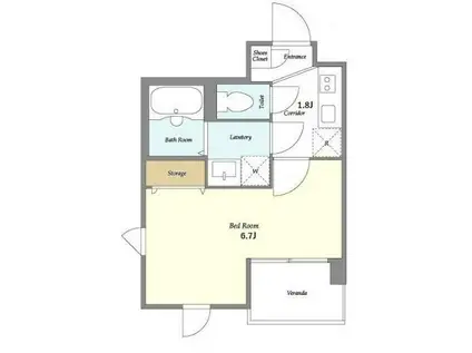 DELCCS田園調布(1K/3階)の間取り写真