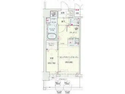 ファステート東大阪バレーナ(1LDK/2階)の間取り写真